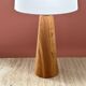 Elegant table lamp made of recycled solid wood for a warm and sustainable atmosphere "CÔNE"