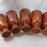 Set of 5 Mazagrans in glazed sandstone