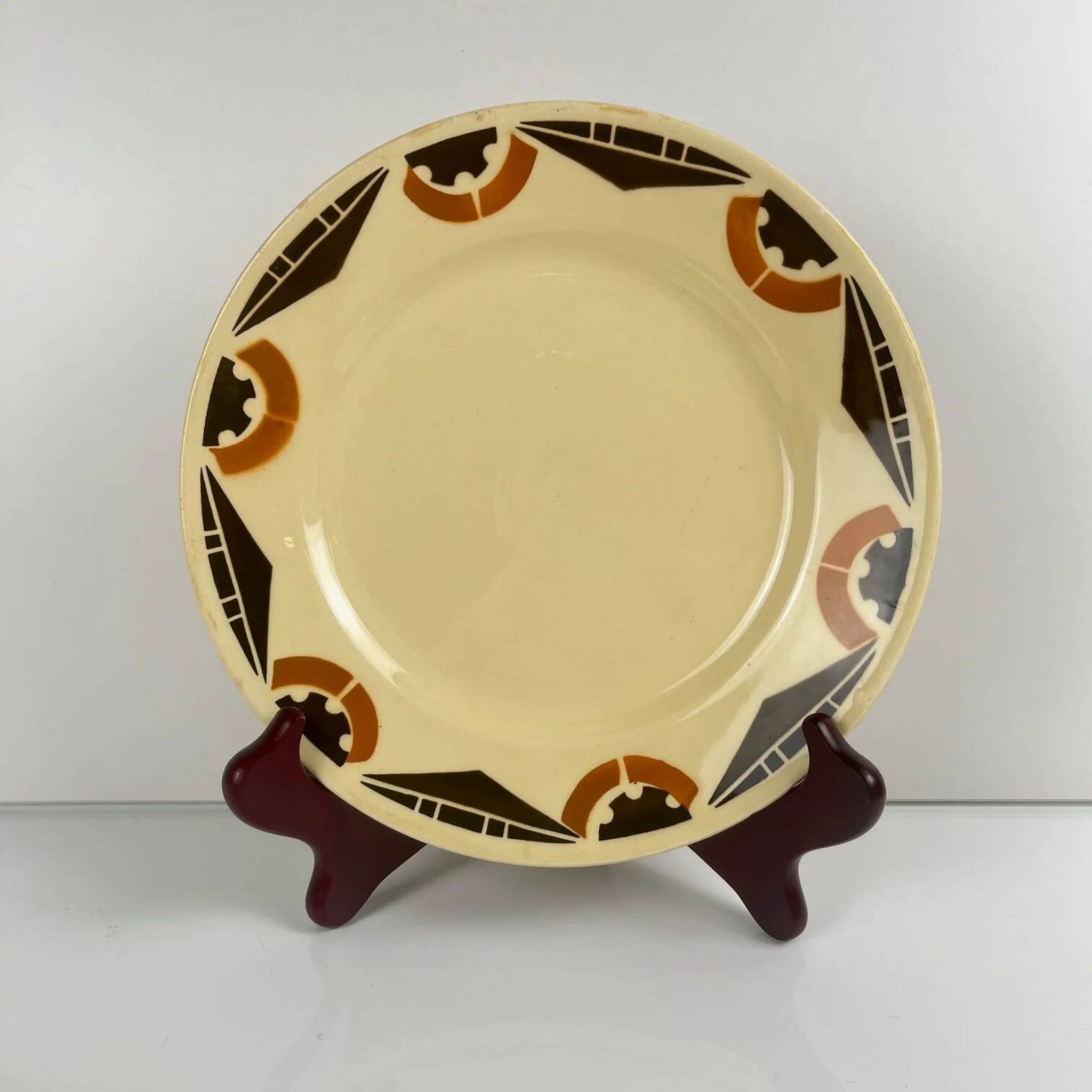 Duo d'assiettes à dessert Art Deco Badonviller, 1920/1930