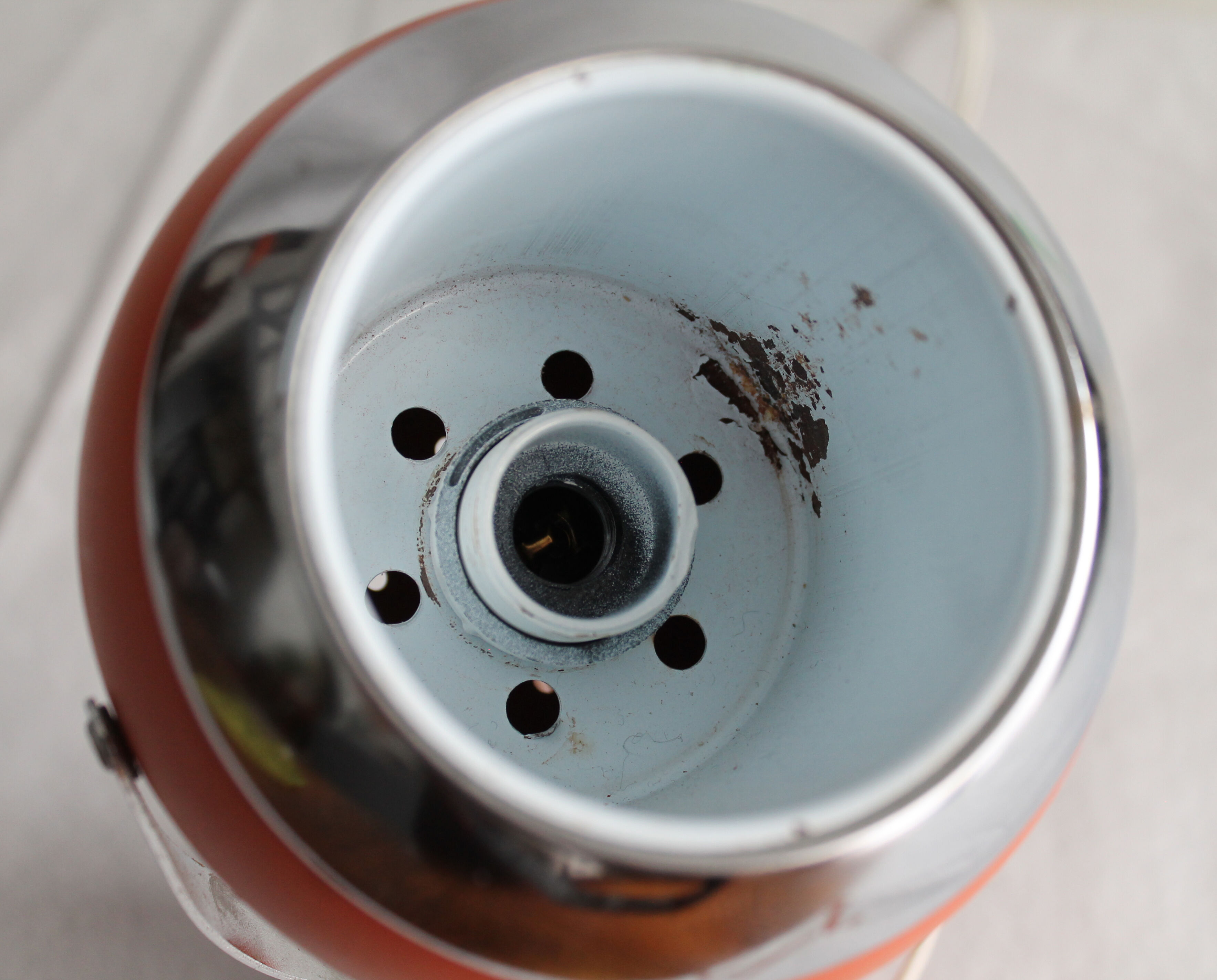 Lamp ball 70 orange metal