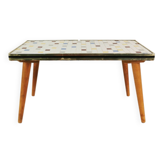 Table avec plateau en céramique, Allemagne, années 1960.