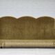 1950s, 2 seater sofa/daybed, light green furniture velour, ash wood legs.
