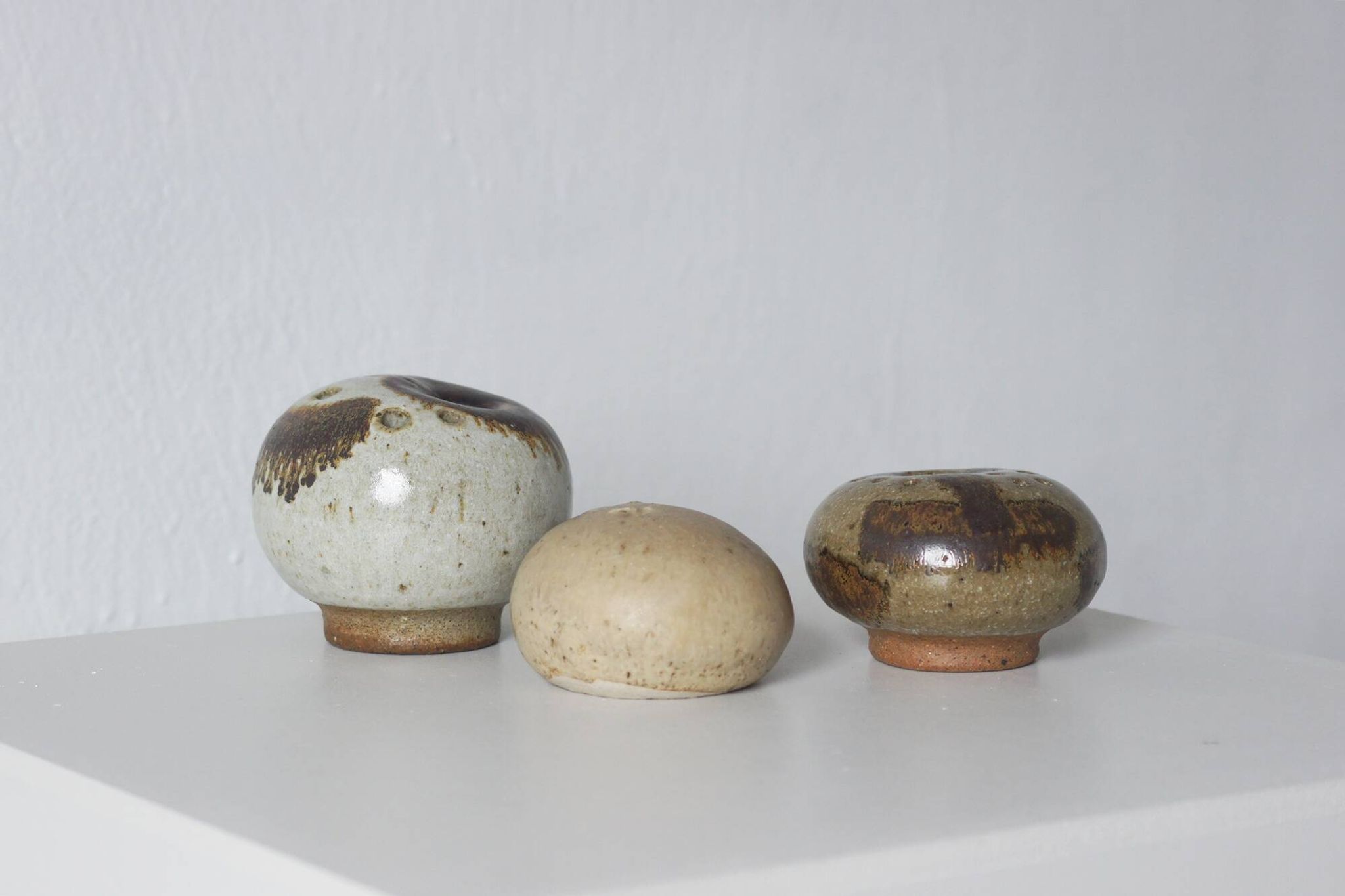 Mushroom Studio Ceramics Vases by Erik Græser, Denmark, 1960s Set of 3