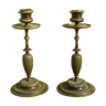 Pair of bronze candlesticks