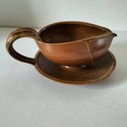 Handcrafted stoneware gravy boat