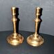 Set of 2 antique hand-chiselled gilded bronze candlesticks – Pair of 18th-century candle holders.