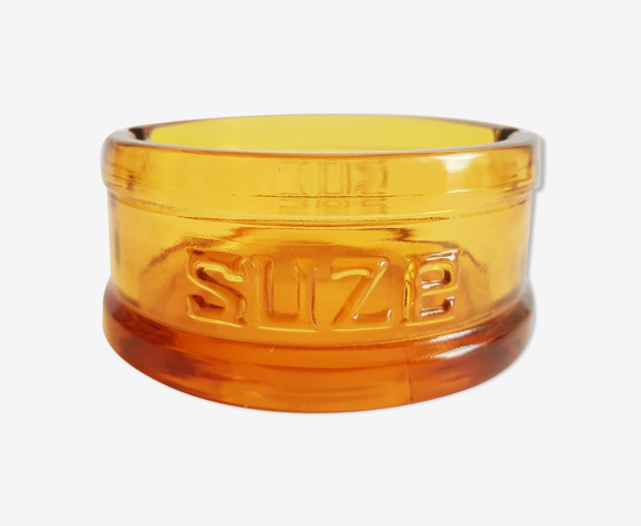 Cendrier publicitaire Suze verre ambré