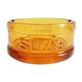 Advertising ashtray Suze amber glass