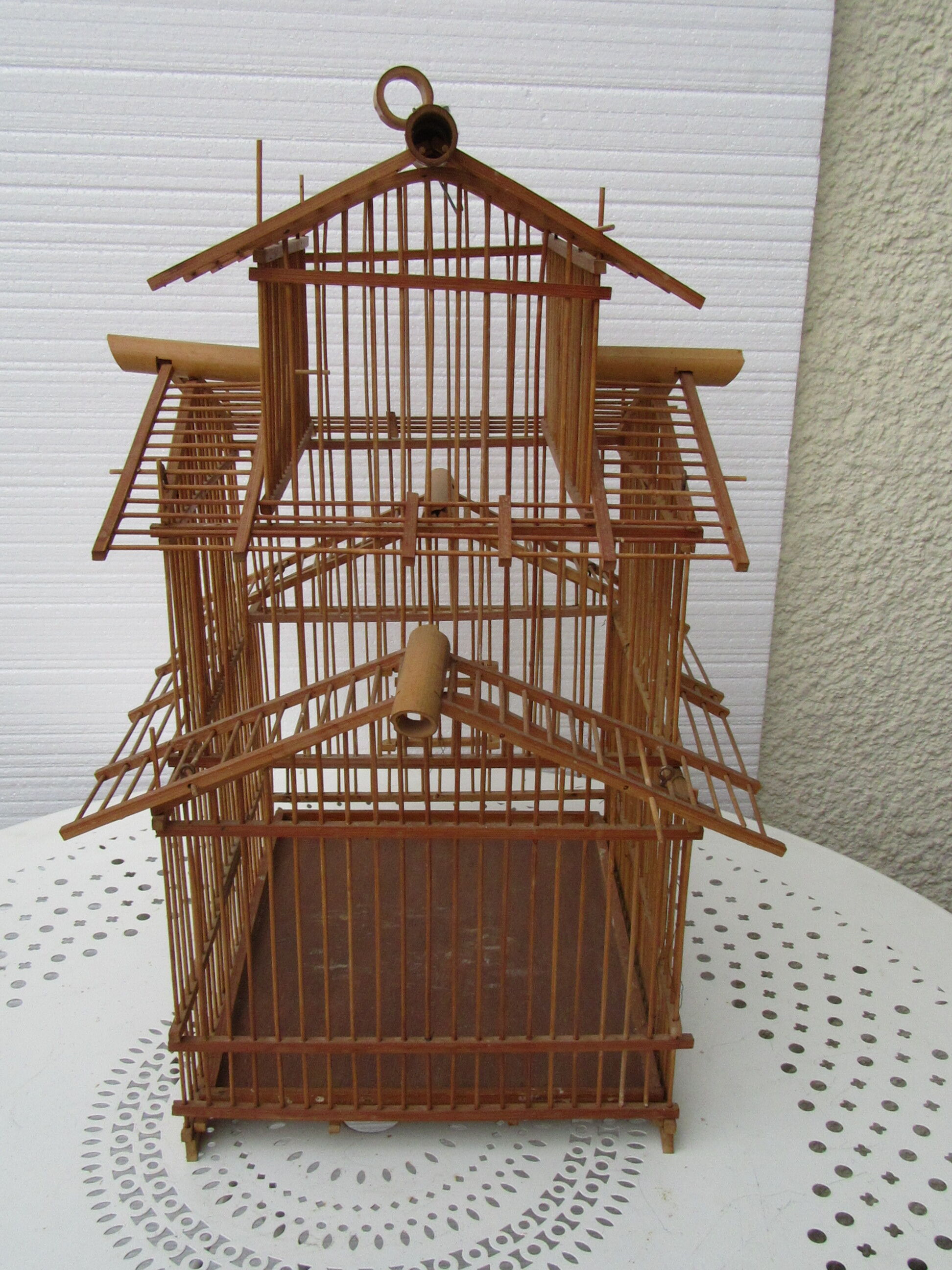 Cage bird bamboo