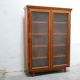 Bibliothèque vitrée vintage en bois