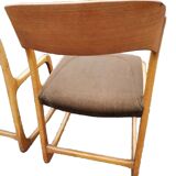 beech sled chairs x 4