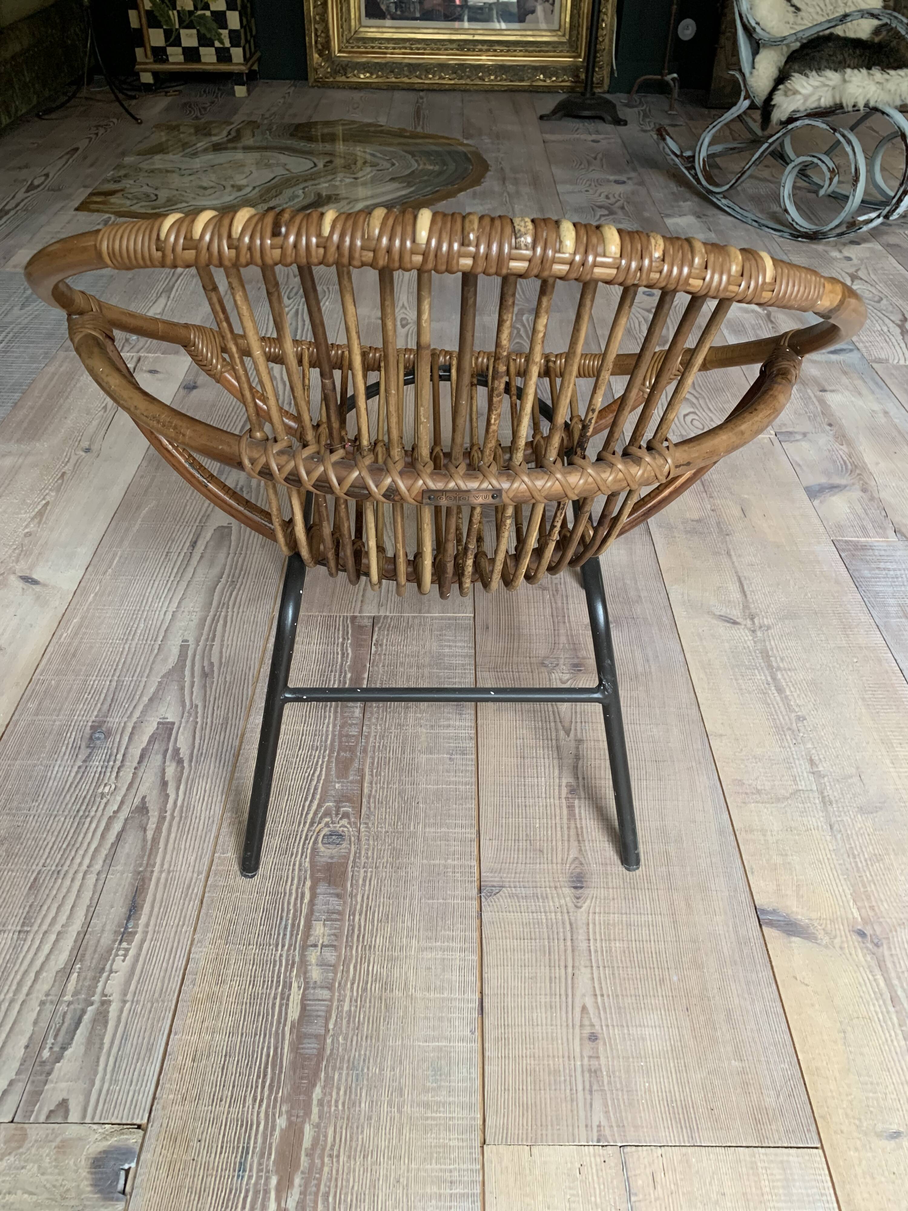 Fauteuil en rotin, 1950