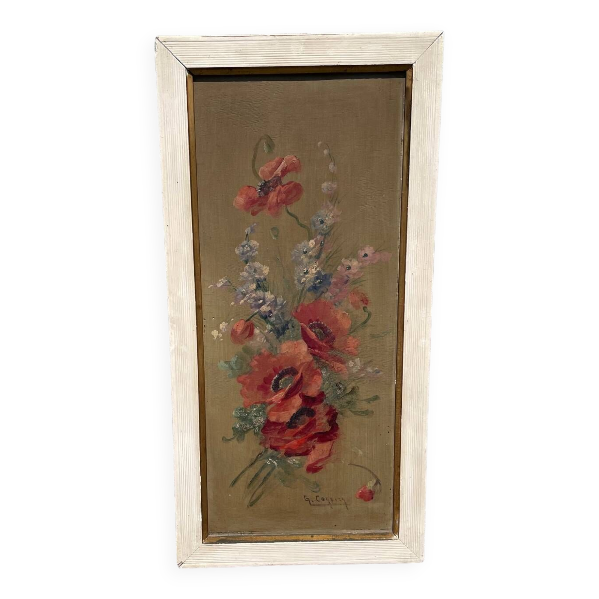 Bouquet of flowers oil painting: signed G.CORDIER
