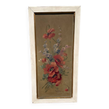 Tableau bouquet de fleurs sur huile : signé G.CORDIER
