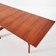 table suédoise "Gate Leg" modulable et dépliante de 4 à 14 personnes (2.8m de long) en teck par Göran Strand & Eriksson pour Lelångs Mobelfabrik (Vintage années 60