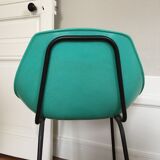 Chair blue shell of Pierre Guariche
