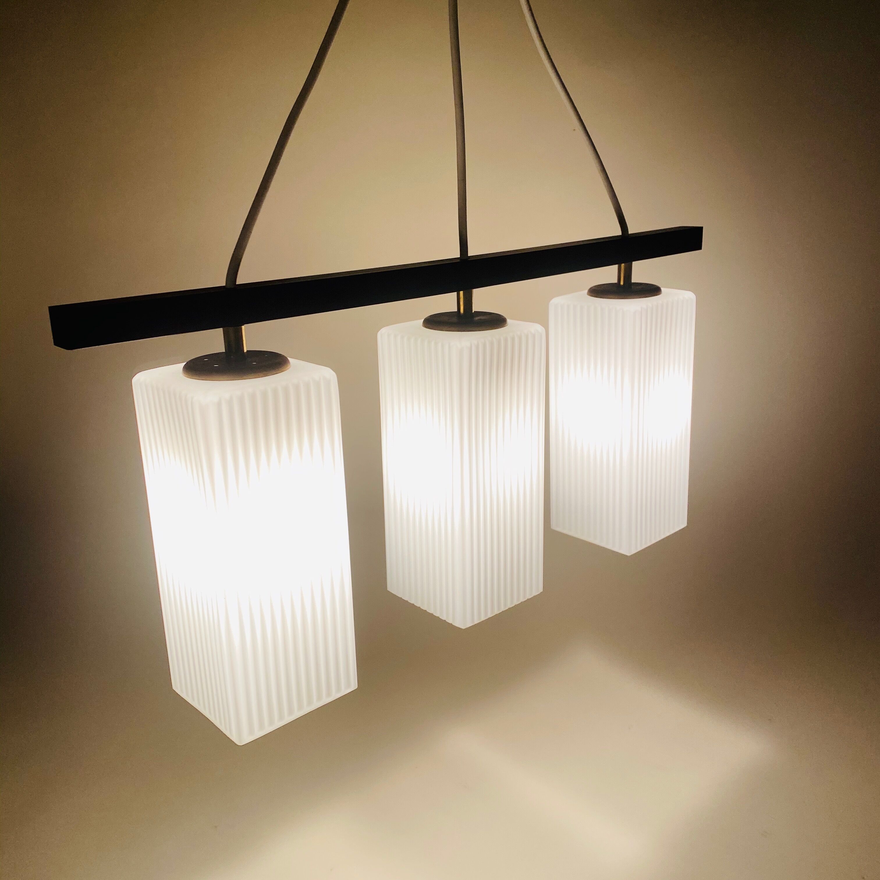 1960s bauhaus style pendant lamp, mid-century modern, Germany