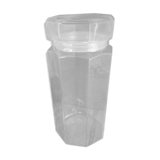 Large octagonal hermetic jar luminarc France vintage