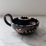 Alsatian pottery candlestick