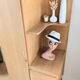 Renovated vintage 1950s oak boarding school wardrobe