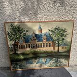 Tableau monument architecture pays bas signé par Willem Heytman vintage