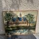 Painting monument architecture netherlands signed by Willem Heytman vintage