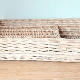 Wicker cutlery tray - 5 compartments