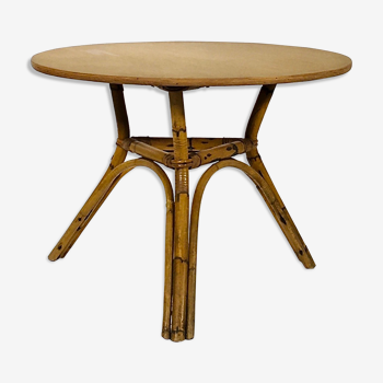 Table basse en bambou, France 1960