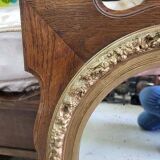 Wooden and gilded mirror with medallion center n°3