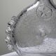 Cognac carafe Daum France Lorraine cross in bubbled crystal, 1960s-70s.