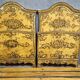 Pair of antique painted beds with floral decoration - 19th century - Venetian style