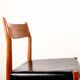 6 Danish chairs in teak and new skai, model 418 Arne Vodder 1960.