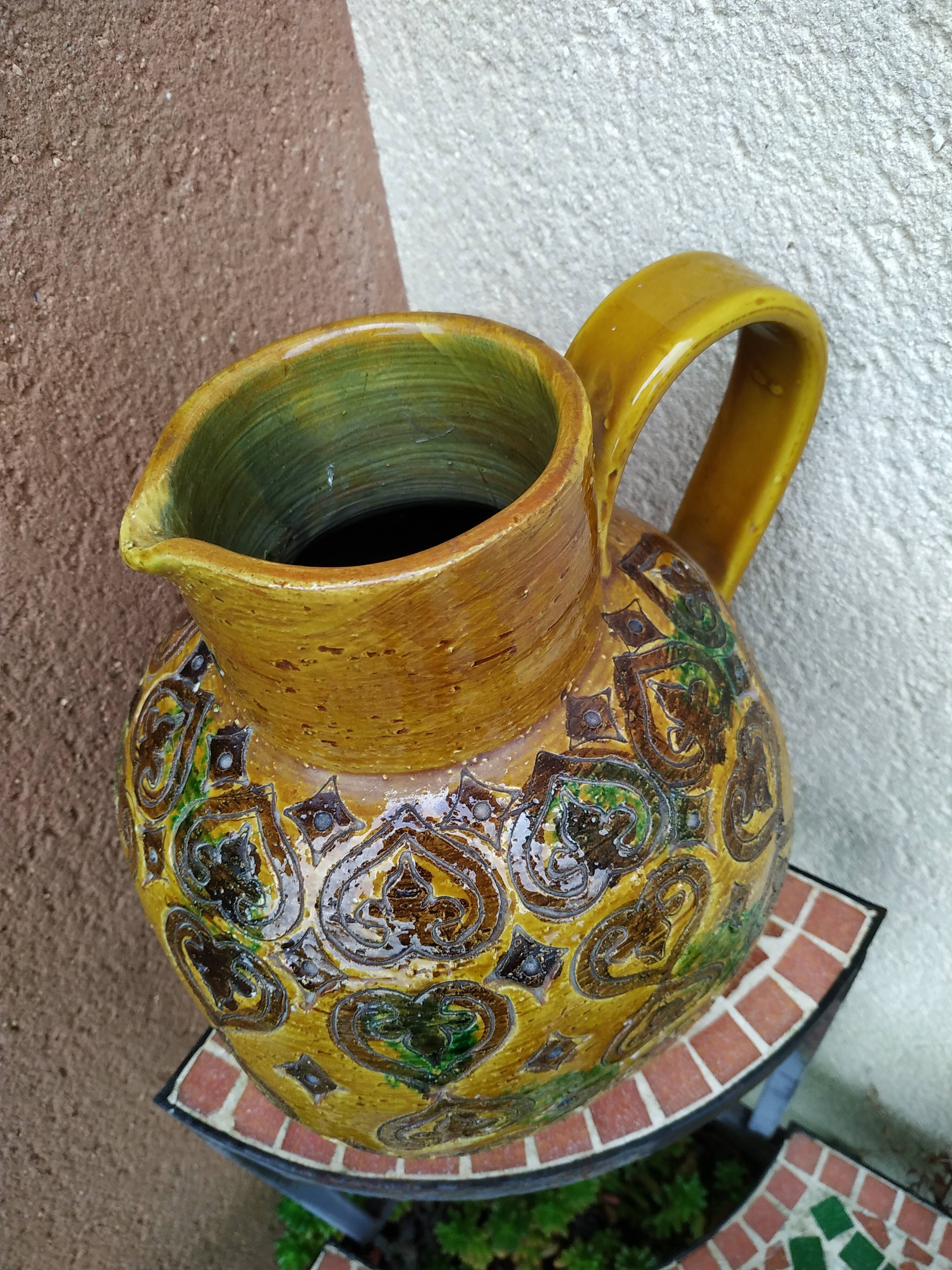 Large pitcher bitossi range Moresco Aldo londi 60s