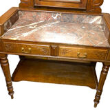 Marble toilet table with removable glass