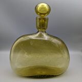 Cognac decanter in bubbled blown glass