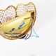 Gilt brass and crystal glass 'basket' wall light by Palwa, Germany 1960s