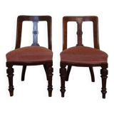 pair of quality 19th century English mahogany chairs circa 1850