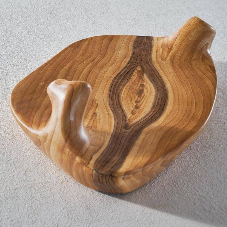 Grandjean-Jourdan 'Faux Bois' ceramic table centrepiece Vallauris 1960s
