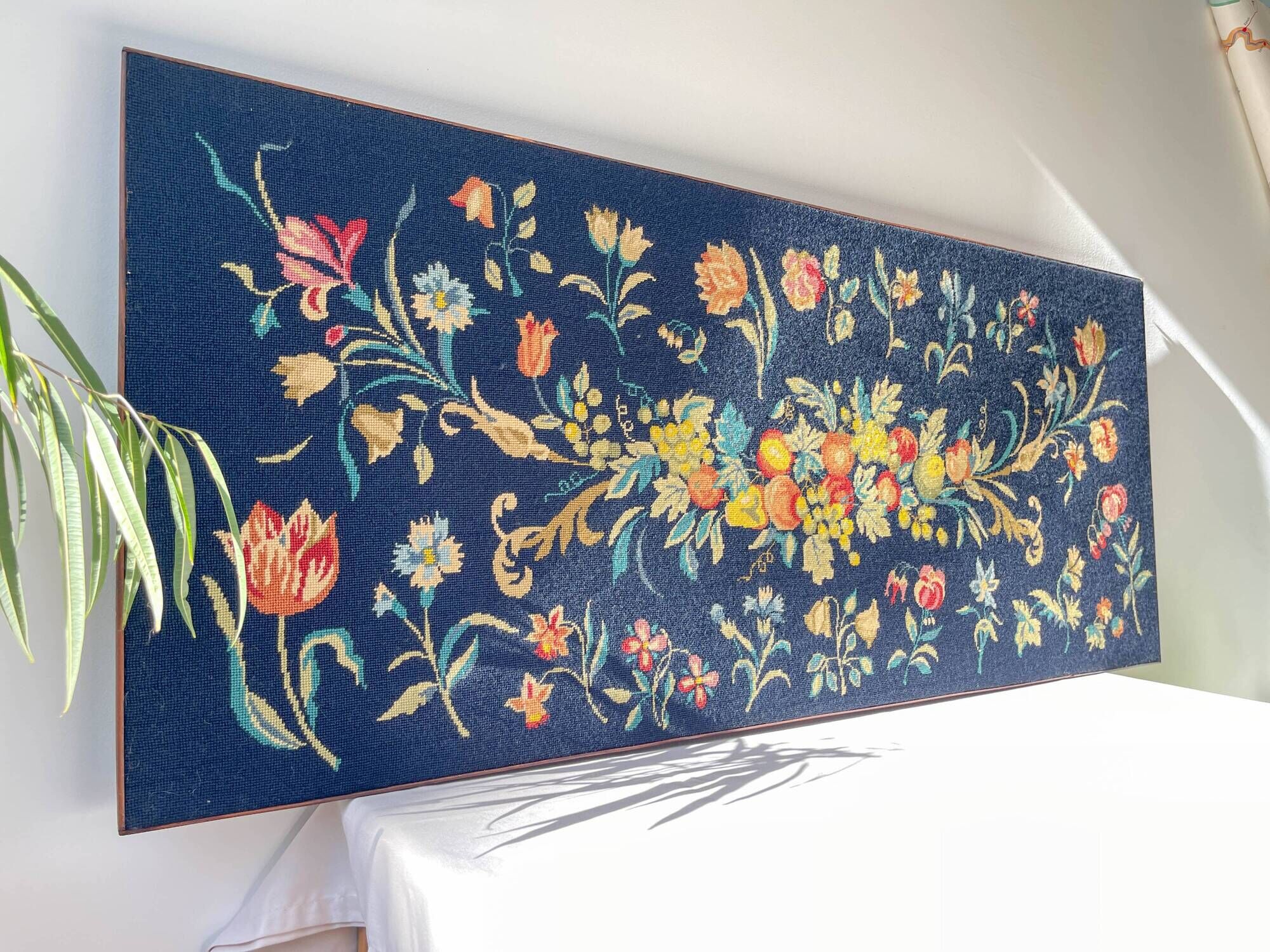 Large vintage floral pattern tapestry, 1970s
