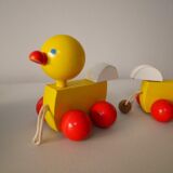 Pulling wooden ducks