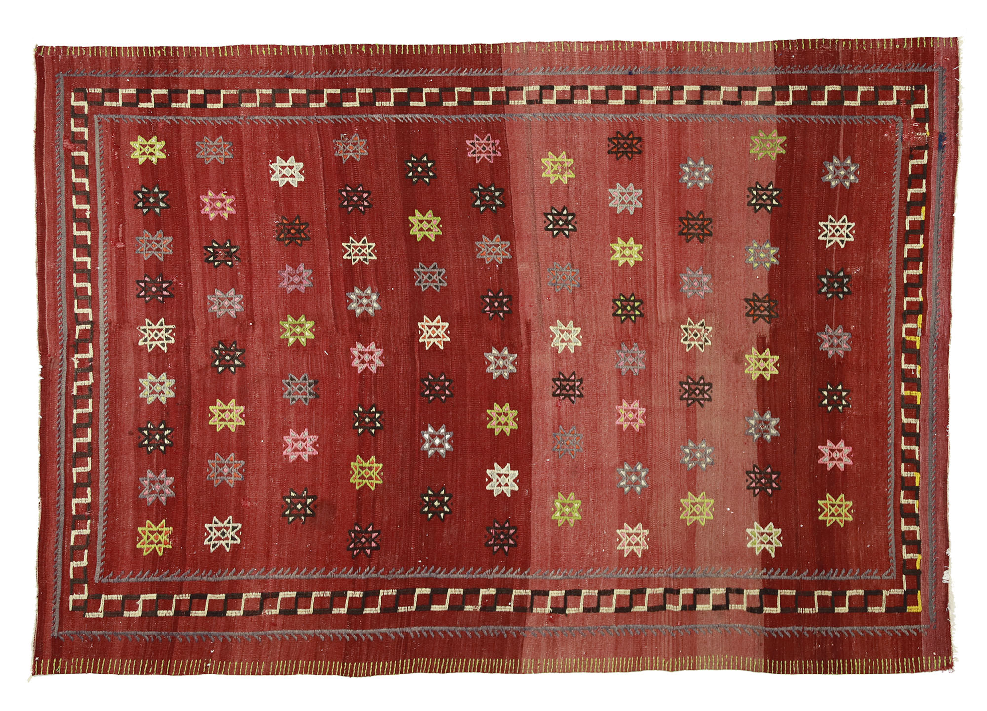 Anatolian handmade kilim rug 232 cm x 162 cm