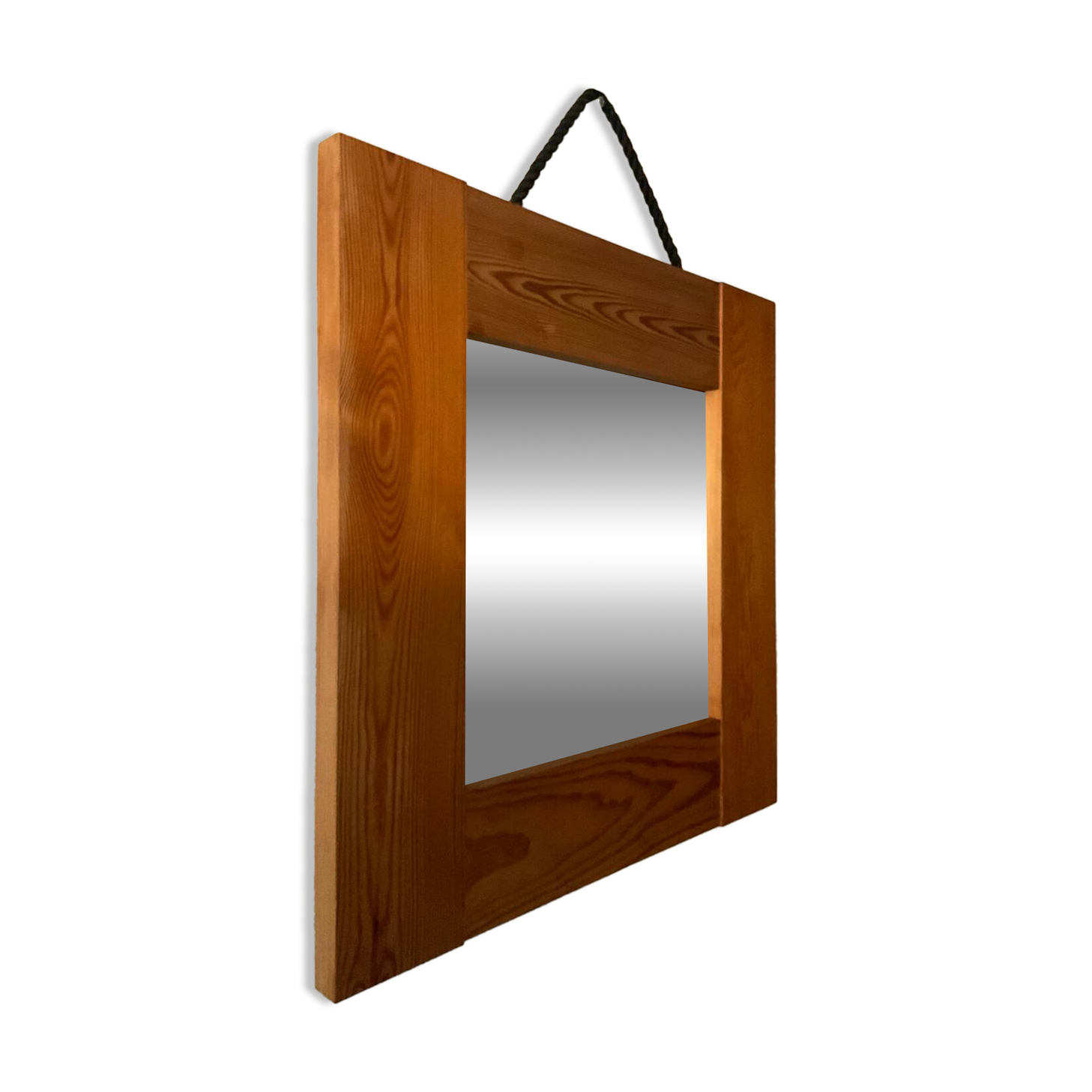 Vintage mirror in solid pine