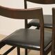 Set of 4 vintage chairs in teak and imitation leather, 1960s