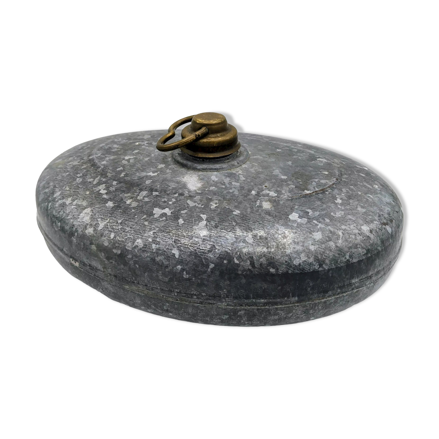 Old metal hot water bottle