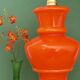 Suspension globe vintage XL en opaline orange