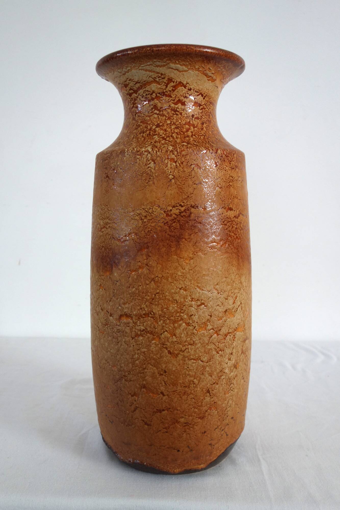 Large Scheurich vase, fat lava decor, 60s