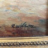 Antique oil painting signed R Wilson, early 20th century