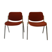 Pair of chairs Dsc 106 by Giancarlo Piretti for Castelli