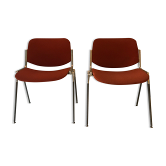 Pair of chairs Dsc 106 by Giancarlo Piretti for Castelli