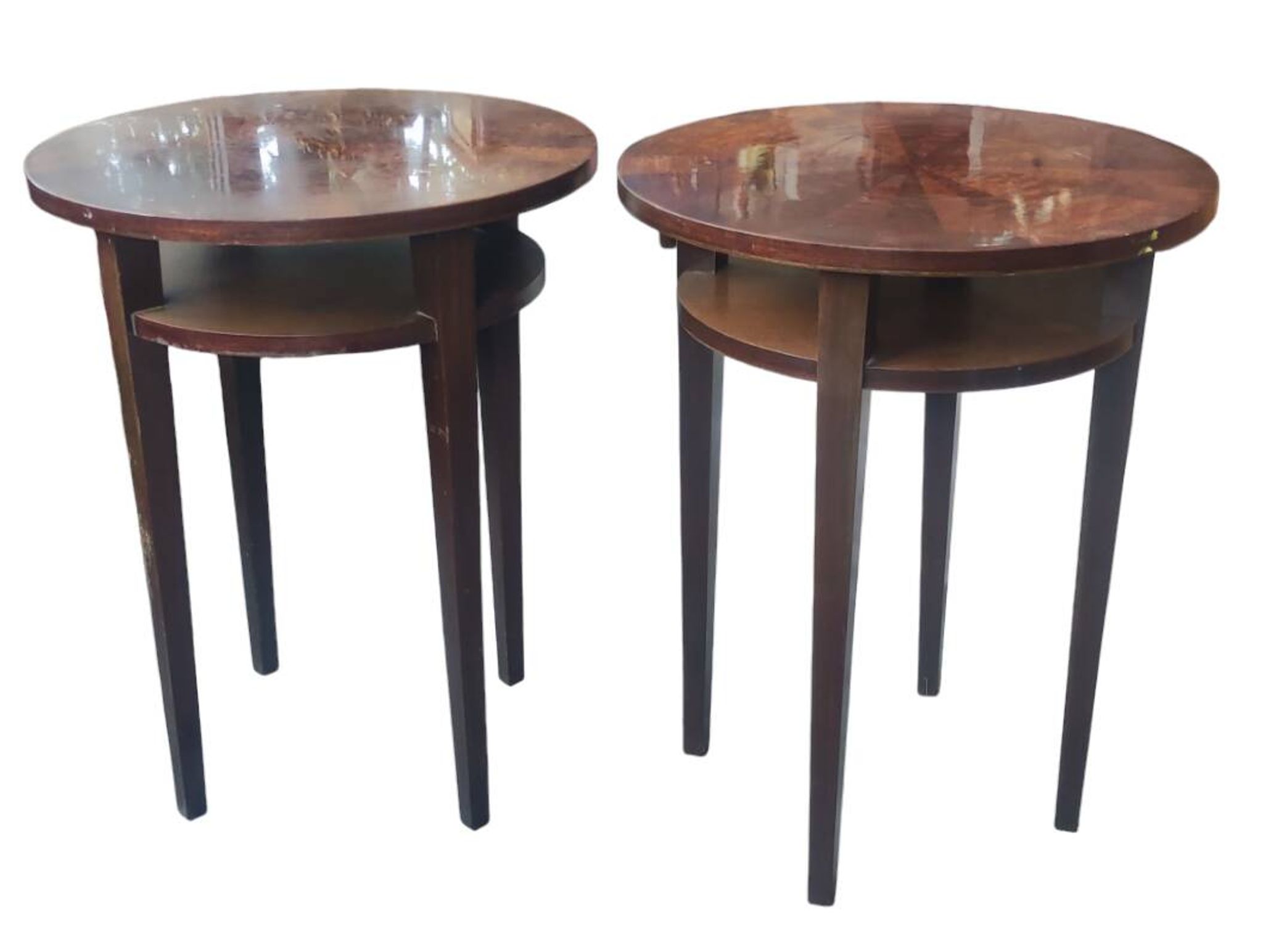 Paire anciens guéridons  bout de canapé table d.appoint Art déco
